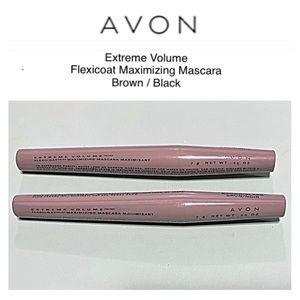 NEW factory sealed 2 AVON Extreme Volume Flexicoat Maximizing Mascara BrownBlack